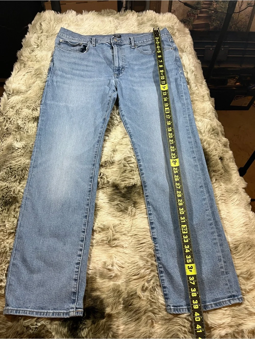 J. Crew Men's Light Blue Straight Jeans - 36wx30l